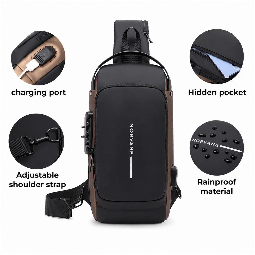 Anti Theft Sling Bag for Men