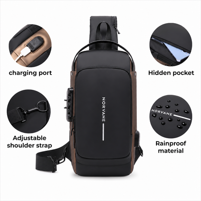 Anti Theft Sling Bag for Men